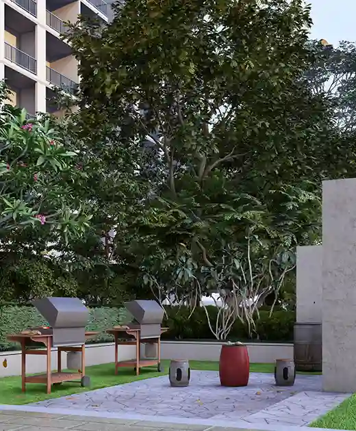 Sunken Seating with Barbeque